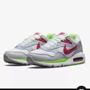 Women Nike Air Max Correlate Sneakers Shoes White/Platinum Fireberry 511417-163